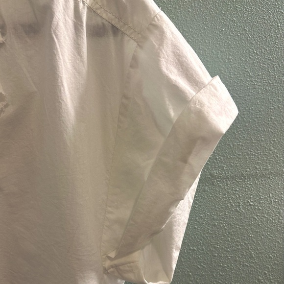Pilcro Short-Sleeve Reworked Ruffle Blouse - Picture 3 of 9